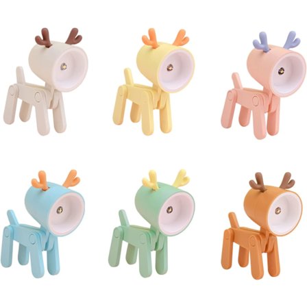 6-pack Mini söta nattlampor, LED-skrivbordslampa med telefonhållare