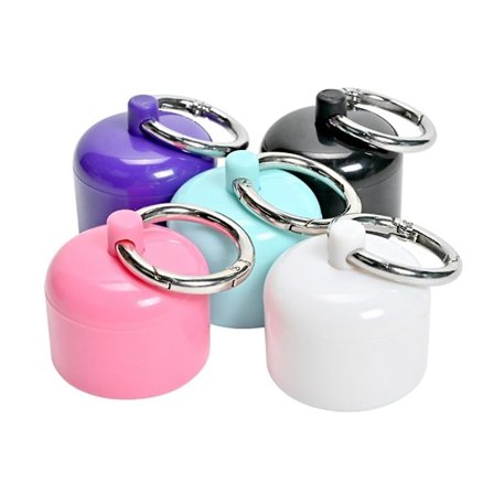 5-pack Bärbar Piller Nyckelring Behållare Smyckesförvaring Låda Och Medicin Nyckelring Hållare För Utomhus