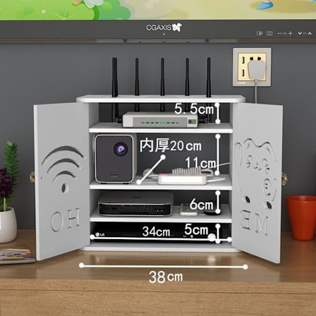 Hörn WiFi-router förvaringslåda, vardagsrum TV-box, förvaringshylla, uttagsarrangemang, trådlöst optiskt modem
