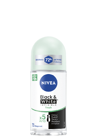 NIVEA Antiperspirant Deo Black & White Fresh Roll On 50 ml Dam