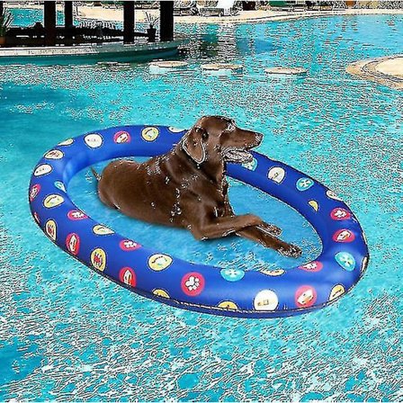 Hundflyter för pool, uppblåsbar poolflottör för hundvalpar, stor hundpool flyter husdjurs hund flytande matta för sommaren