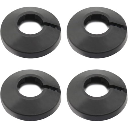 Fit 0.63" Ytre Diameter Flens Vannrørdeksel Dekorasjon Svart Rørdeksel Radiator Pp Plast 16mm Rosettkrage For Veggrørdekorasjon