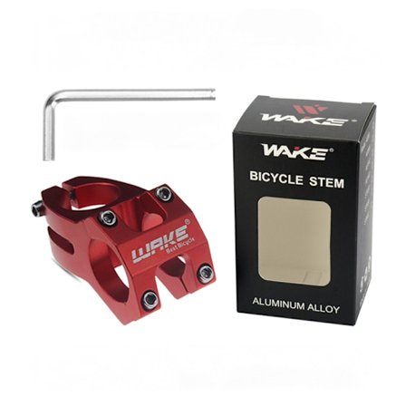 Kort styrstam för mountainbike, passar de flesta cyklar, racercyklar, MTB - Röd (låda + verktyg) (ett stycke)