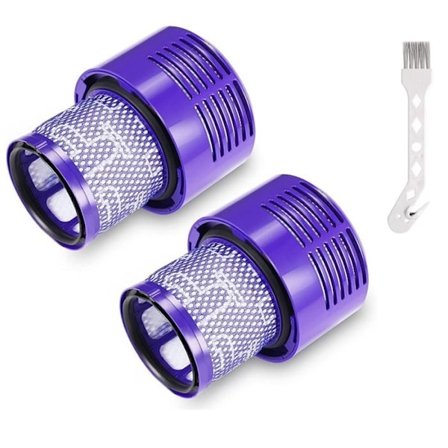 Erstatningsfilter for Dyson V10 SV12 støvsuger tilbehør, delenummer DY-969082-01, vaskbare filtre + rengjøringsbørste