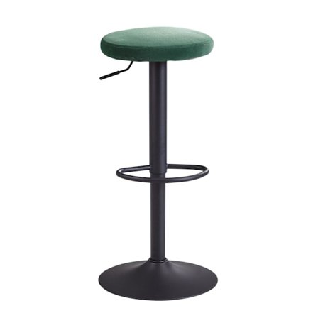 Rootz barpall sammetsgrön pall utan ryggstöd 58 - 79 cm - Kökspallstyg - metall 100kg - Design barstol motpall roterande bistropall