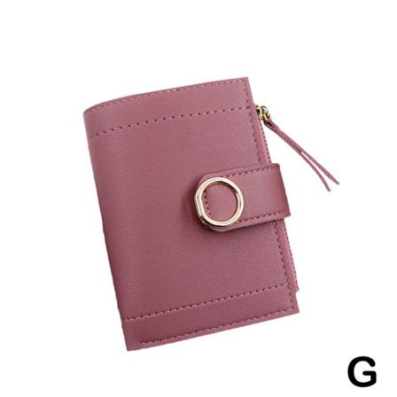 Damer Kort Liten Pengar Plånbok Kvinnor Pu Läder Vikbar C