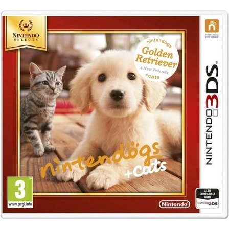 TV-spel - NINTENDO - NINTENDOGS & CATS LEKSATSPUDEL & NYA VÄNNER - 3DS - Simulering - 3+
