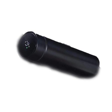 Termokande - 500 ml Vandflaske Vakuumisoleret Kop - 304 Rustfrit Stål LCD Touchscreen Temperaturvisning - Smart Kop Forseglet Flaske - Sort