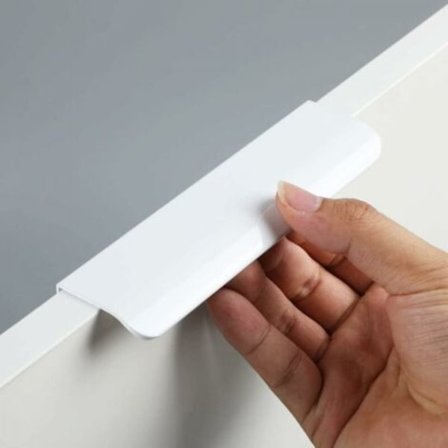 4 Stycken Kökslucka Handtag, Osynliga Möbelhandtag för Lådor, Dolda Dörrhandtag Infällda Handtag för Lådor Skåpdörrar, Byrå/NC/