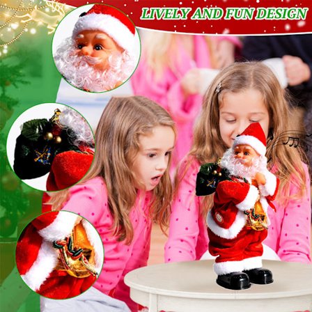 Julepynt rystende røv elektrisk musik Julemand dukke ornamenter julegaver