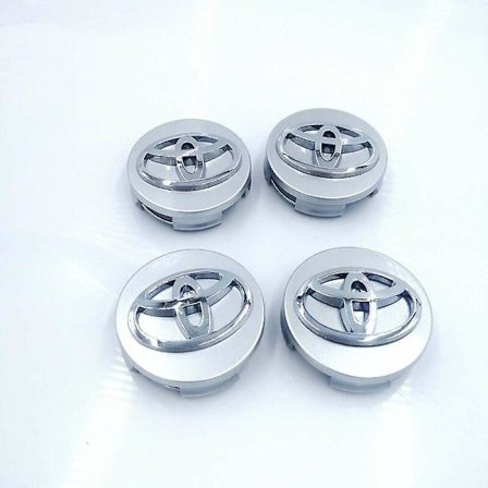 Mordely Toyota 4 62mm Wheel Center Hub Cover For Silver Logo Badge