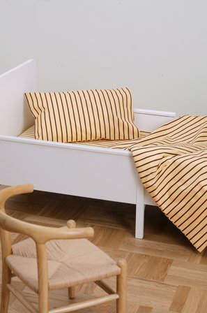 Jotex - Mini Sengesett Krybbe Økologisk Gul/brun - SIMA - Kjøp Sengesett til barn hos Jotex