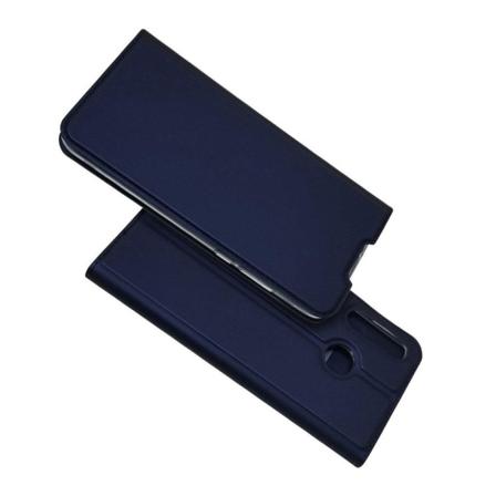 Huawei P30 Lite absorberings læderetui - Mørkeblå Blue