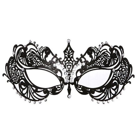 1 stk Metal Hult Karvet Maske Rhinestone Mode Øjenmaske Maskerade Maske Til Cosplay Kostumefest