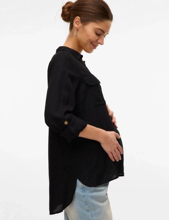 Vero Moda Maternity Vmmbumpy L/S Shirt New Noos - Black - M