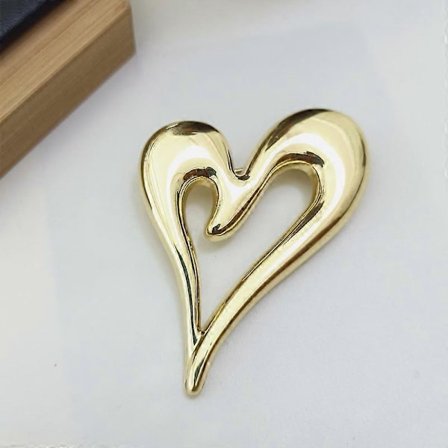 Broschnålar Hjärta Guld Söt Lapel Hijab Broscher för Kvinnor Mode Smycken Present
