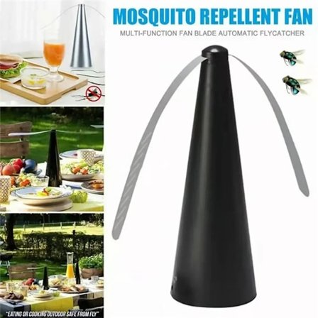 Outdoor Fly Bug Repeller Kök Matbord Måltid Pest Fan Desktop Tabletop Electric Battery Operated Food Protector Tool