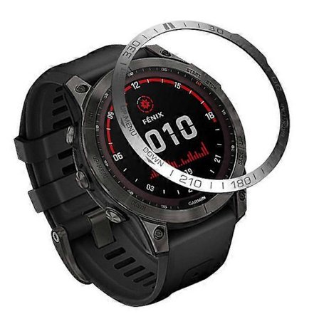 Passar Garmin Fenix 7X Klocka Bezel Ring Rostfritt Stål Klockramsskydd Repskyddande Bezel Ring för Garmin 7x/7/7s (FMY)