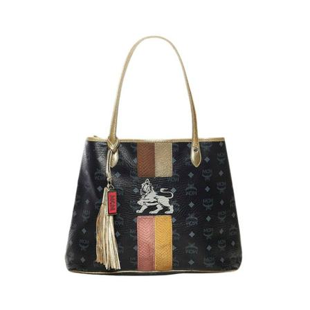 MCM Pre-owned, Pre-owned Tote Bags Zwart, Dames, Maat:ONE Size
