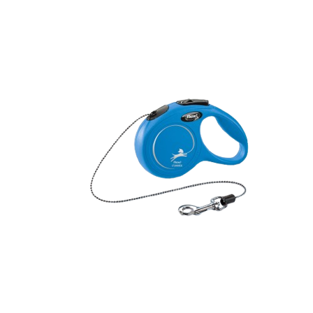 Flexi - Rullebånd New Classic Cord 3m, XS max 8kg, Blå - Hund - Halsbånd - ZOO.no