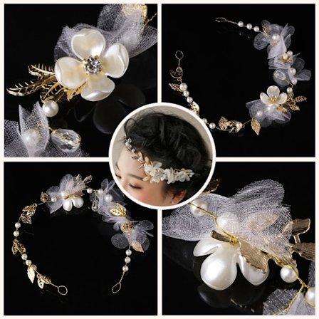 Kvinnor hårband bröllop diadem pärla Kristall