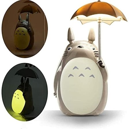 Totoro LED Natlampe til Børn, USB Genopladelig Læsebordslampe, Sødt Tegneserie Dyre Soveværelsesindretning til Drenge Piger