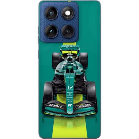 Yhteensopiva Puhelinkuori Motorola Motorola Edge 60 Aston Martinin Formula 1 -auto vihreässä kilpailumuotoilussa, jossa on moderni studiosentuntma