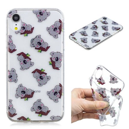 iPhone Xr flexibelt mjukt silikonplast mobilskal med unikt IMD mönster - Koala Björnar
