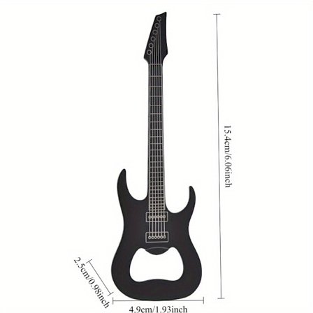 Rustfri stål guitarformet øloplukker | Nemt og stilfuldt design, ideel til hjemmet