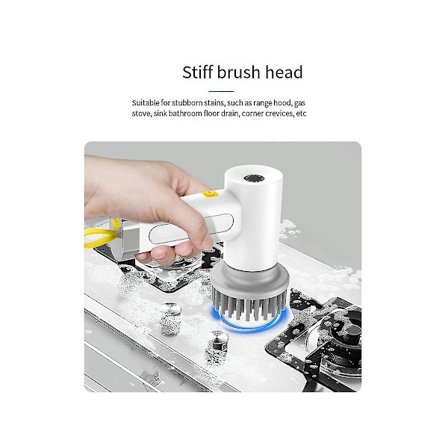 Elektrisk Spin Scrubber Trådløs Oppladbar Scrubber For Badekar Vask Kit Di Tile Win