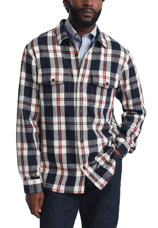 GANT Heavy Twill Check Overshirt Skjortor Herr Blå M