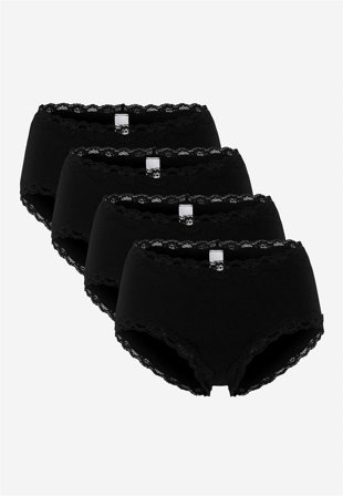 Cellbes of Sweden - Hipstertruse med blonder Ella 4-pack i svart for damer i størrelse 62/64