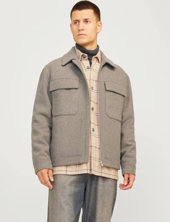 Jack & Jones Jprccrussel Wool Blend Jacket Sn - Beige - XL