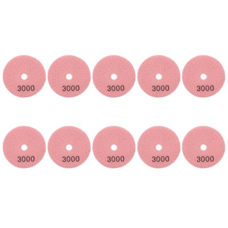 10 stk. 3 tommer diamantslibeskiver til polering af marmor, beton og sten 3000 korn