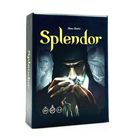 Splendor - Et strategisk spill om edelstener for barn og voksne, fra 10 år, 2-4 spillere, spilletid 30 minutter