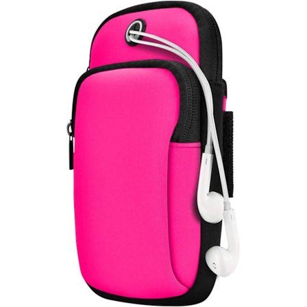 Armbånd Mobiltelefonholder for løping Kvinner, Treningsarmbånd (Inkluderer kun armbånd, [Jernkjede] Rosarød)