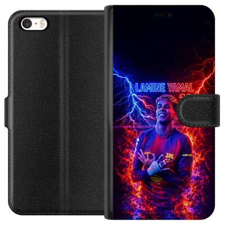 Yhteensopiva Lompakkokotelo Apple iPhone 5s Viktor Gyökeresin muotokuva Arsenal-paita päällä, jossa intensiivinen katse ja tumma dramaattinen tausta