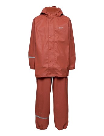 CeLaVi Basic Rainwear Set -Solid Pu - Red - 68-74
