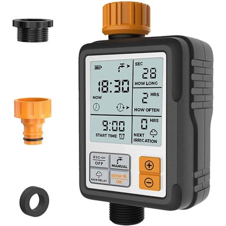 Digital programmerbar bevattningstimer för trädgårdskran automatisk slang