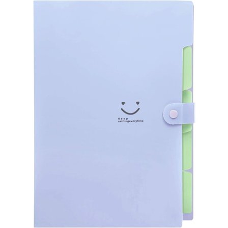 Ekspanderende mappe med faner til A4-dokumenter, mappe med faner med spænde til kontoret, mappe med 5 faner