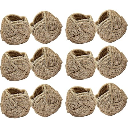 Juteserviettringer - Sett med 12 - Håndlagde hesteduksserviettholdere for spisebord