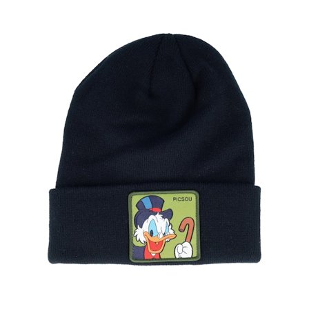 Capslab - Zwart cuff Beanie - Kids Disney Scrooge Mcduck Black Cuff @ Hatstore