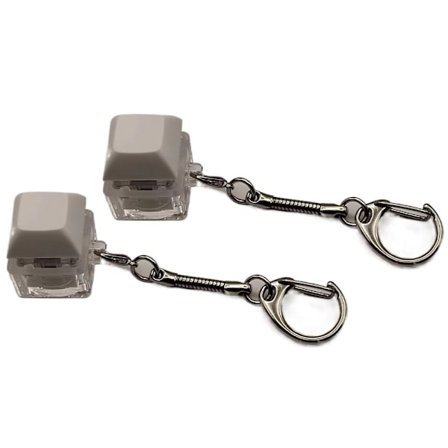 Tangentbord Clicker med LED-ljus Tangentbord Fidget Toys VIT