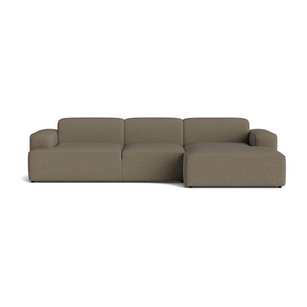Madrid XL chaiselong sofa, højrevendt - Aurora Brun - 317x101x75cm - Bred chaiselong, dybt sæde - Perfekt flyder sofa