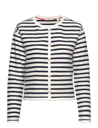Jackets Indoor Knitted Stickad Tröja Cardigan Marinblå Esprit Casual