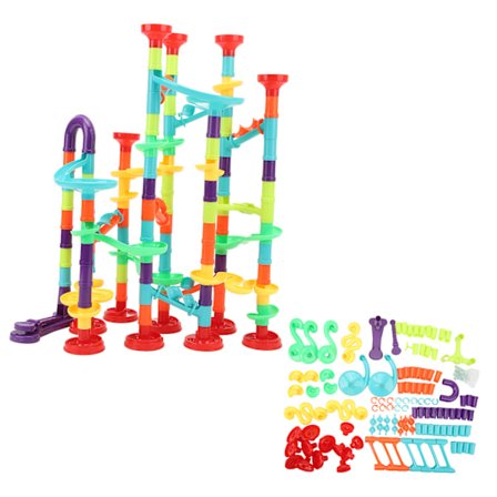 142-delars kulbana-byggsats för barn, kulbana-tävlingsset, pedagogiska kulbaneset, leksakspresent för pojkar och flickor