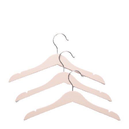 Åhléns Home Barngalge i trä, 3-pack Galgar & hängare Beige ONESIZE