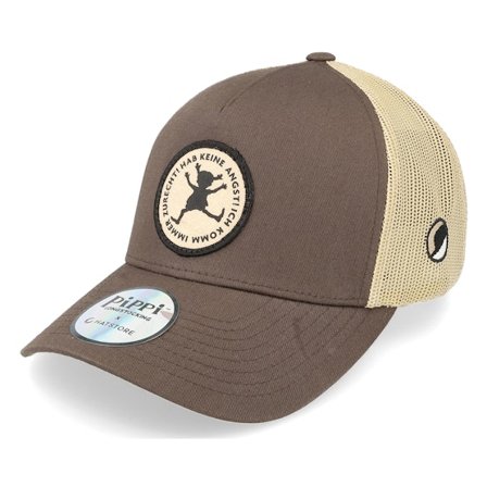 Pippi Langstrumpf - Braun trucker Cap - Pippi Silhouette Brown/Khaki Trucker @ Hatstore