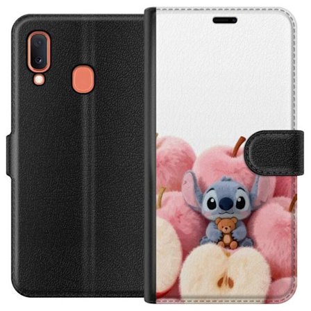 Kompatibel Tegnebogsetui til Samsung Samsung Galaxy A20e Farverig collage med futuristiske pigegruppe karakterer, hjerter og glitter i moderne pop og