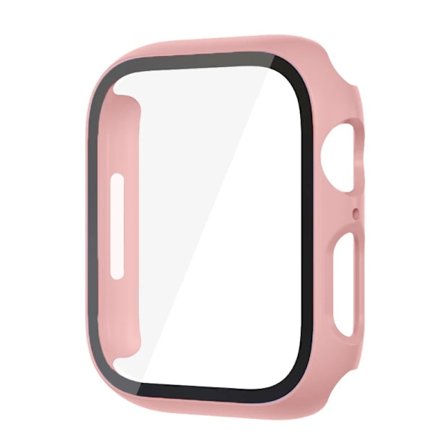Yhteensopiva Apple Watch Series 9 8 7 6 SE 5 - 45mm 44mm 42mm 41mm 40mm 38mm lasisuojanäytönsuojan kanssa - Pinkki